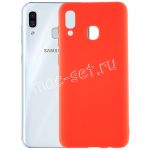 Чехол-накладка силиконовый для Samsung Galaxy A30 A305 (красный 1.0мм) матовый
