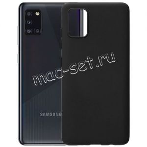 Чехол-накладка силиконовый для Samsung Galaxy A31 A315 (черный 1.0мм) матовый