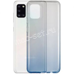 Чехол-накладка силиконовый для Samsung Galaxy A31 A315 градиент (синий) iBox Crystal