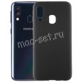 Чехол-накладка силиконовый для Samsung Galaxy A40 A405 (черный 1.0мм) матовый