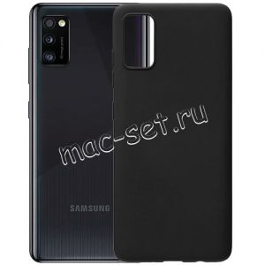 Чехол-накладка силиконовый для Samsung Galaxy A41 A415 (черный 1.0мм) матовый