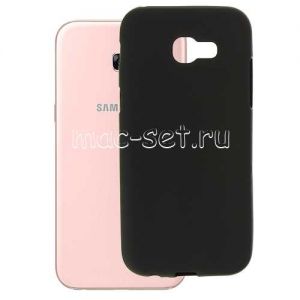 Чехол-накладка силиконовый для Samsung Galaxy A5 (2017) A520 (черный 1.2мм)