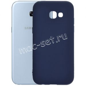 Чехол-накладка силиконовый для Samsung Galaxy A5 (2017) A520 (синий 1.0мм) матовый