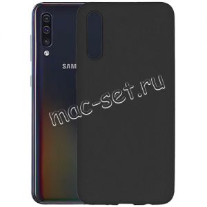 Чехол-накладка силиконовый для Samsung Galaxy A50 A505 (черный 1.0мм) матовый