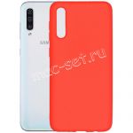 Чехол-накладка силиконовый для Samsung Galaxy A50 A505 (красный 1.0мм) матовый