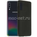Чехол-накладка силиконовый для Samsung Galaxy A70 A705 (черный 1.2мм)