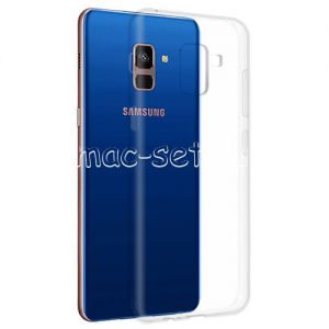 Чехол-накладка силиконовый для Samsung Galaxy A8 (2018) A530 (прозрачный 1.0мм)