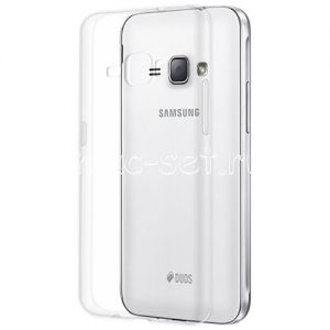 Чехол-накладка силиконовый для Samsung Galaxy J1 (2016) J120 (прозрачный 1.0мм)