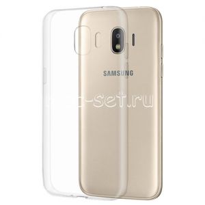 Чехол-накладка силиконовый для Samsung Galaxy J2 (2018) J250 (прозрачный 1.0мм)