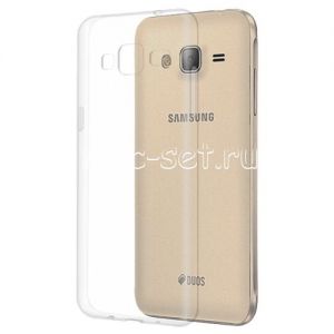 Чехол-накладка силиконовый для Samsung Galaxy J3 (2016) J320 (прозрачный 0.5мм)