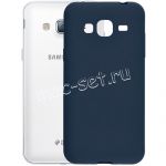 Чехол-накладка силиконовый для Samsung Galaxy J3 (2016) J320 (синий 1.0мм) матовый