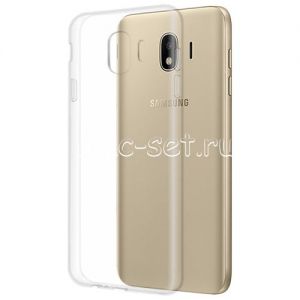 Чехол-накладка силиконовый для Samsung Galaxy J4 (2018) J400 (прозрачный 1.0мм)