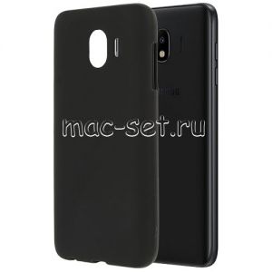 Чехол-накладка силиконовый для Samsung Galaxy J4 (2018) J400 (черный 1.2мм)