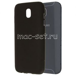 Чехол-накладка силиконовый для Samsung Galaxy J7 (2017) J730 (черный 1.2мм)