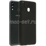 Чехол-накладка силиконовый для Samsung Galaxy M20 M205 (черный 1.2мм)
