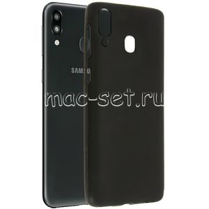 Чехол-накладка силиконовый для Samsung Galaxy M20 M205 (черный 1.2мм)