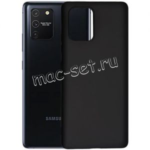 Чехол-накладка силиконовый для Samsung Galaxy S10 Lite G770 (черный 1.0мм) матовый