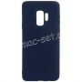 Матовый силиконовый чехол синего цвета на Samsung Galaxy S9