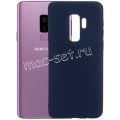 Чехол-накладка силиконовый для Samsung Galaxy S9+ G965 (синий 1.0мм) матовый