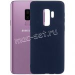 Чехол-накладка силиконовый для Samsung Galaxy S9+ G965 (синий 1.0мм) матовый