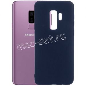 Чехол-накладка силиконовый для Samsung Galaxy S9+ G965 (синий 1.0мм) матовый