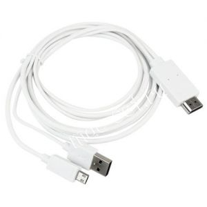 Кабель MHL HDMI для Samsung Galaxy S3 / S4 / Note 2 microUSB 11 pin (белый)