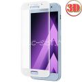 Защитное стекло 3D для Samsung Galaxy A3 (2017) A320 [изогнутое на весь экран] (белое)