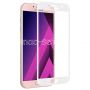 Защитное стекло 3D для Samsung Galaxy A7 (2017) A720 [изогнутое на весь экран] (белое)