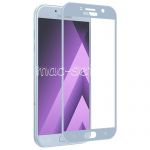 Защитное стекло 3D для Samsung Galaxy A5 (2017) A520 [изогнутое на весь экран] (голубое)