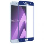 Защитное стекло 3D для Samsung Galaxy A5 (2017) A520 [изогнутое на весь экран] (синее)