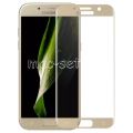 Защитное стекло 3D для Samsung Galaxy A7 (2017) A720 [изогнутое на весь экран] (золотистое)