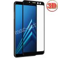 Защитное стекло 3D для Samsung Galaxy A8+ (2018) A730 [изогнутое на весь экран] (черное)