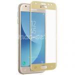 Защитное стекло 3D для Samsung Galaxy J3 (2017) J330 [изогнутое на весь экран] (золотистое)