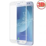 Защитное стекло 3D для Samsung Galaxy J5 (2017) J530 [изогнутое на весь экран] (белое)