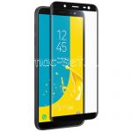 Защитное стекло 3D для Samsung Galaxy J6 (2018) J600 [изогнутое на весь экран] (черное)