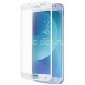 Защитное стекло 3D для Samsung Galaxy J7 (2017) J730 [изогнутое на весь экран] (белое)