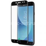 Защитное стекло 3D для Samsung Galaxy J7 (2017) J730 [изогнутое на весь экран] (черное)