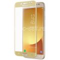 Защитное стекло 3D для Samsung Galaxy J7 (2017) J730 [изогнутое на весь экран] (золотистое)