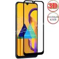 Защитное стекло 3D для Samsung Galaxy M30s M307 [изогнутое клеится на весь экран] Red Line (черное)