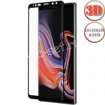 Защитное стекло 3D для Samsung Galaxy Note 9 N960 [изогнутое клеится на весь экран] (черное)