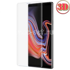 Защитное стекло 3D для Samsung Galaxy Note 9 N960 [изогнутое на весь экран] (прозрачное)