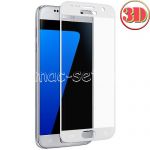 Защитное стекло 3D для Samsung Galaxy S7 G930 [изогнутое на весь экран] (белое)