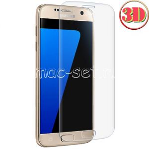 Защитное стекло 3D для Samsung Galaxy S7 G930 [изогнутое на весь экран] (прозрачное)