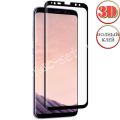 Защитное стекло 3D для Samsung Galaxy S8+ G955 [изогнутое клеится на весь экран] Red Line (черное)