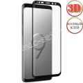 Защитное стекло 3D для Samsung Galaxy S9 G960 [изогнутое клеится на весь экран] (черное)