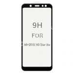 Защитное стекло 3D для Samsung Galaxy A6+ (2018) A605 [изогнутое клеится на весь экран] (черное)