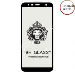 Защитное стекло для Samsung Galaxy J4+ J415 [клеится на весь экран] Premium (черное)