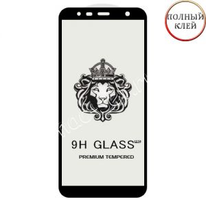 Защитное стекло для Samsung Galaxy J4+ J415 [клеится на весь экран] Premium (черное)