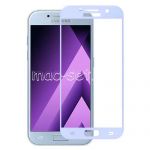 Защитное стекло для Samsung Galaxy A3 (2017) A320 [на весь экран] Aiwo (голубое)