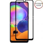 Защитное стекло для Samsung Galaxy A31 A315 [клеится на весь экран] Red Line (черное)